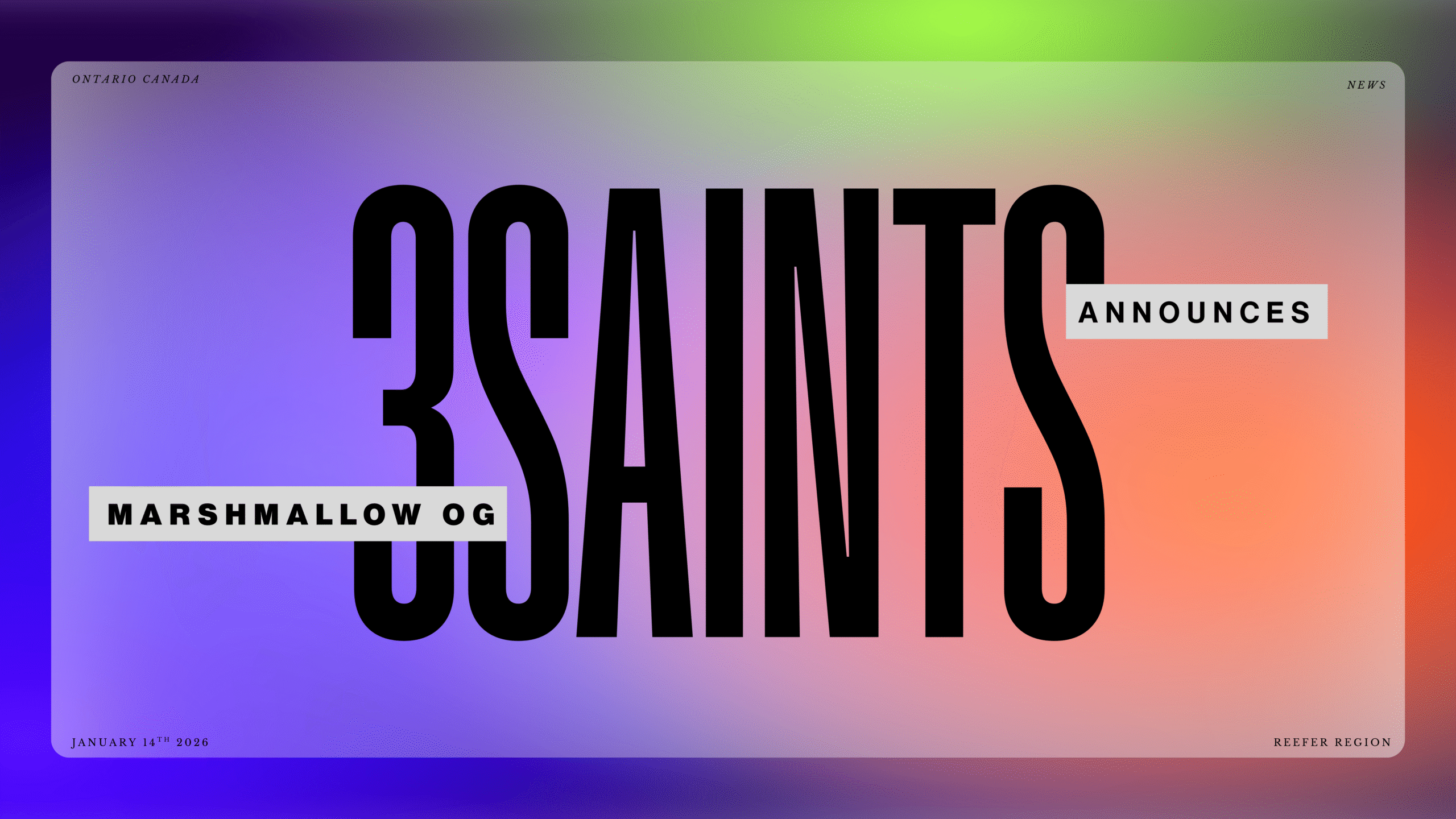 3Saints Announces Marshmallow OG